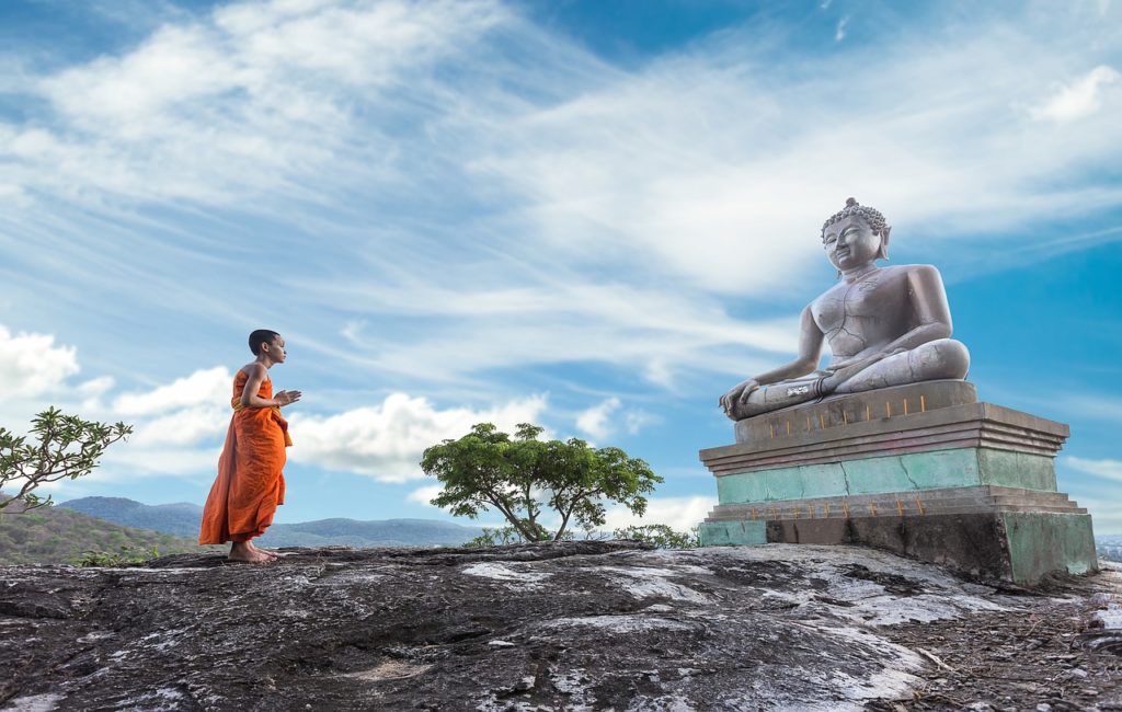 monk, buddha, statue